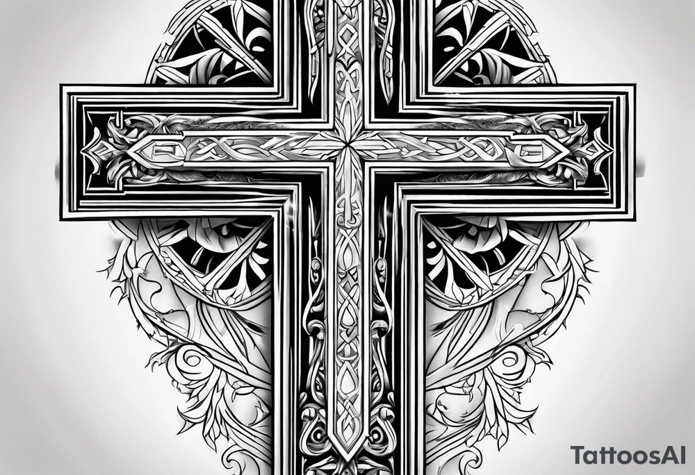 A cross tattoo idea