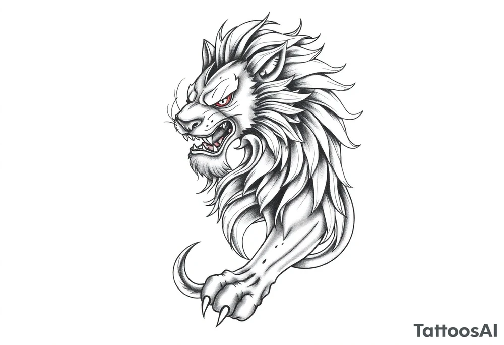 a lion tattoo idea