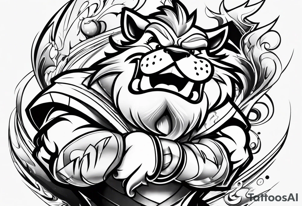 The looney tunes character taz tattoo idea