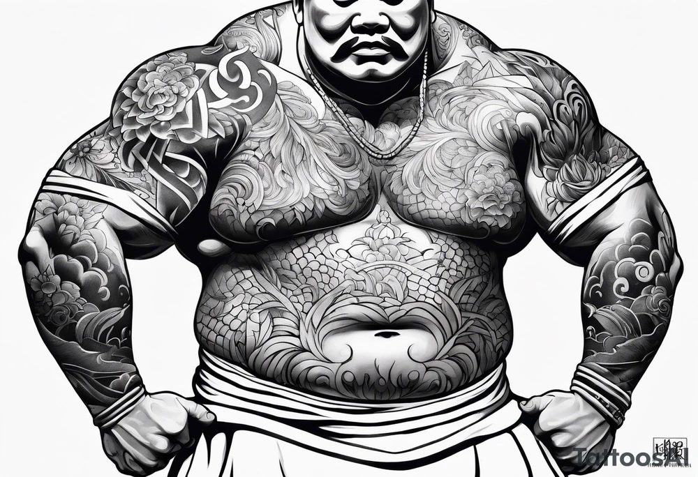 sumo wrestler tattoo idea