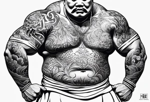sumo wrestler tattoo idea