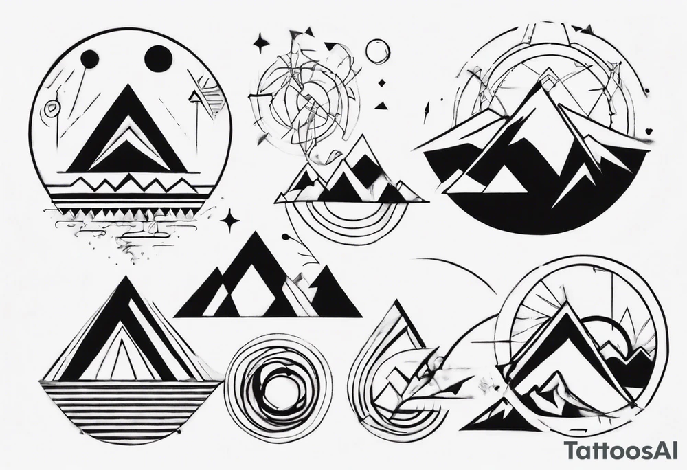 Kora with mountains tattoo idea