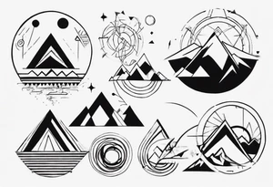 Kora with mountains tattoo idea