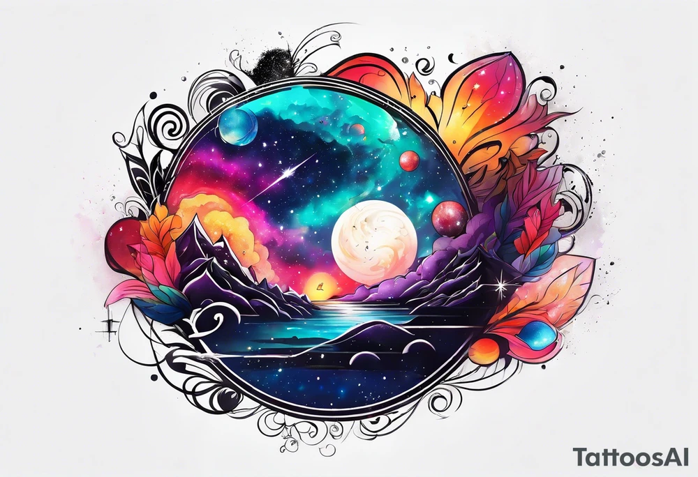 Galaxy tattoo idea