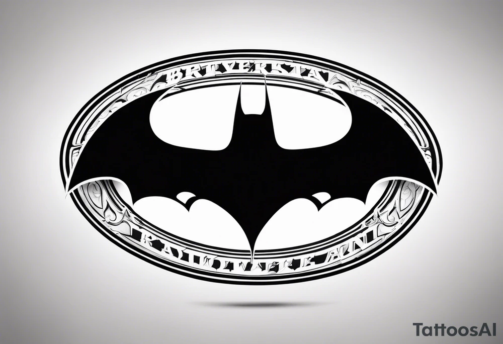 batman logo tattoo idea