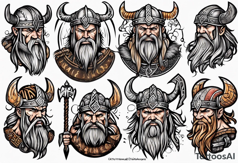 viking warrior tattoo idea
