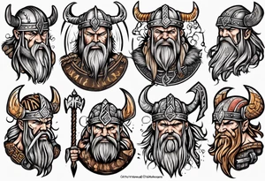 viking warrior tattoo idea
