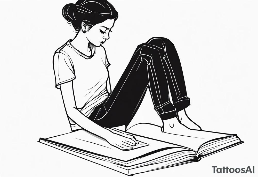 person reading tattoo idea