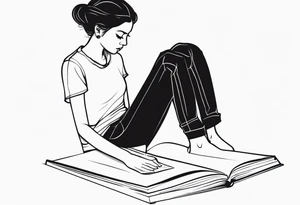 person reading tattoo idea
