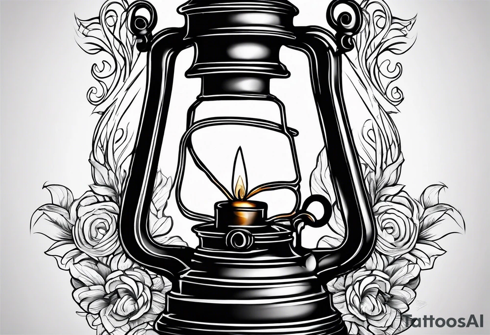 Oil lamp tattoo idea