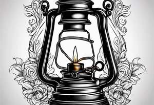Oil lamp tattoo idea