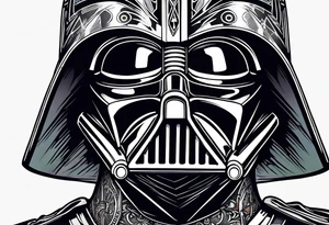 Darth Vader with broken helmet tattoo idea