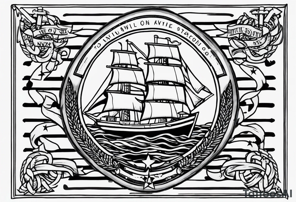 Full sleeve us navy tattoo idea