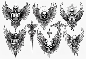 death with wings tattoo idea