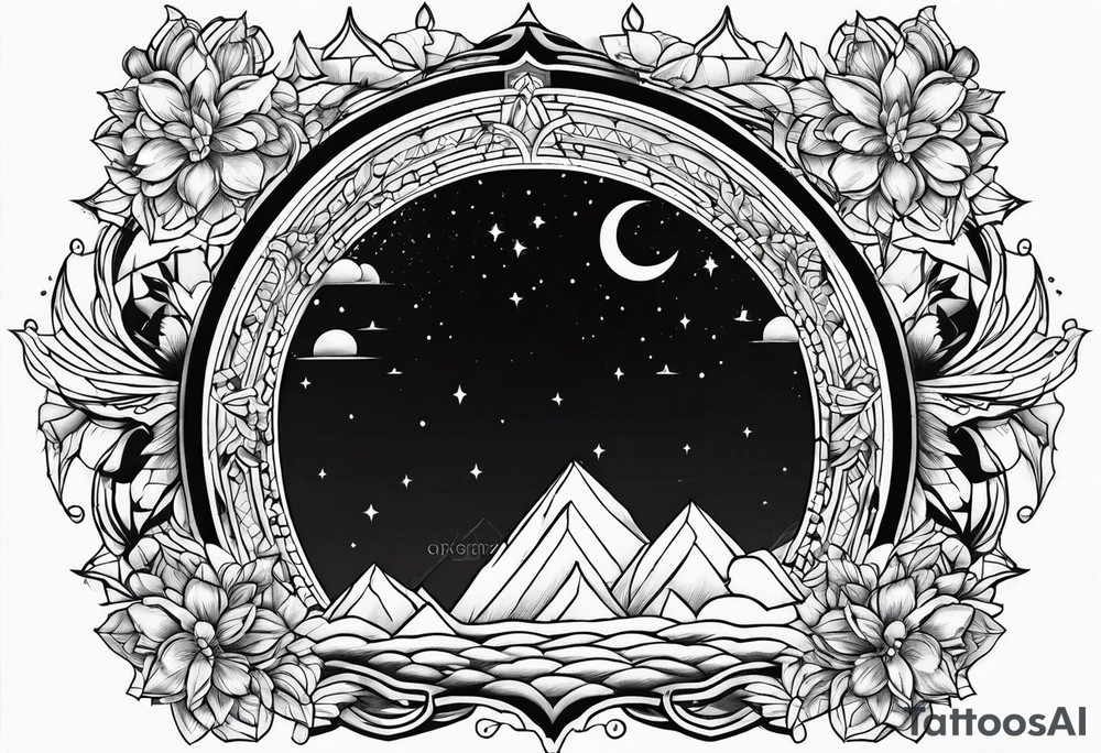 heaven vignette tattoo idea