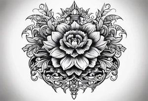 Traditional vase tattoo idea