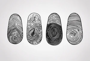 Finger print tattoos tattoo idea