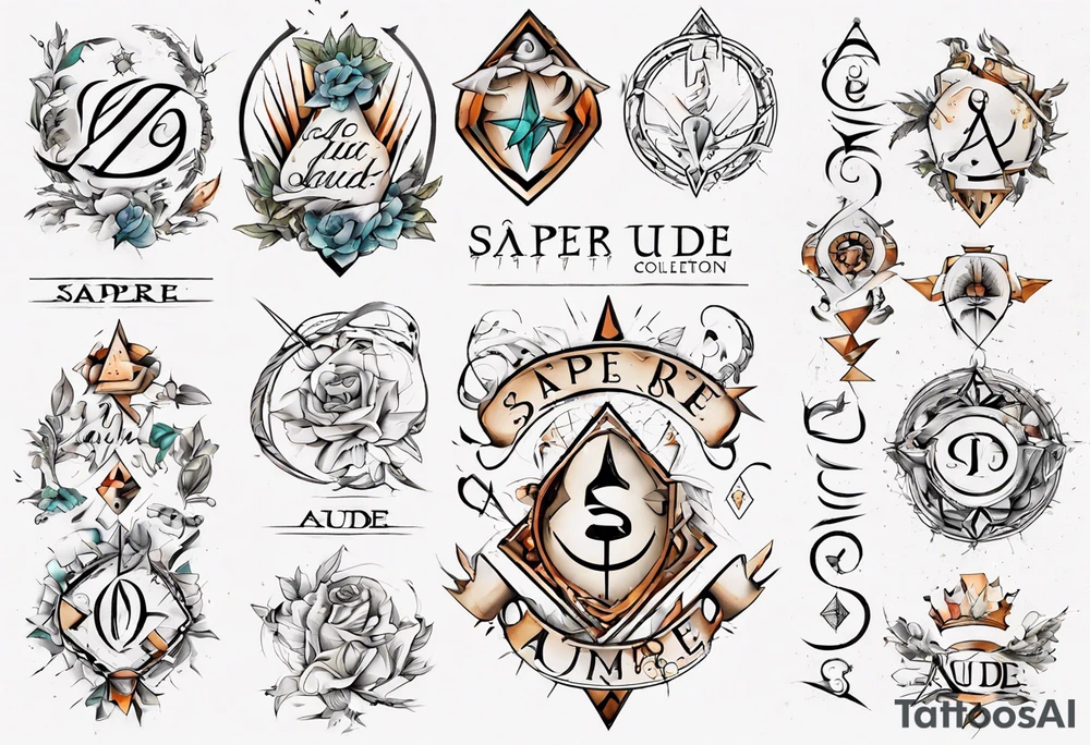 Schriftzug "sapere aude" tattoo idea