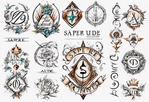Schriftzug "sapere aude" tattoo idea