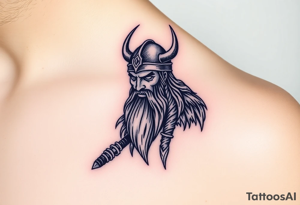 Viking warrior tattoo idea