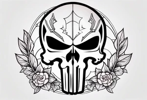 The Punisher skull tattoo idea