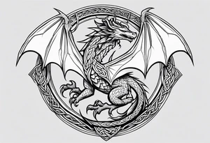 celtic mythology dragon tattoo idea