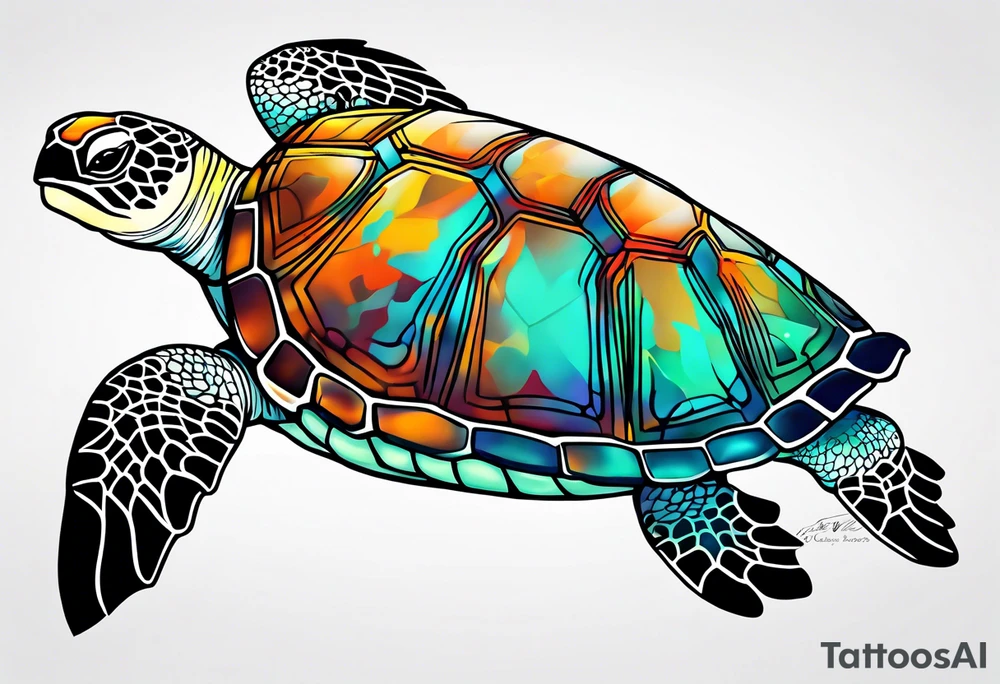 Sea turtle tattoo idea