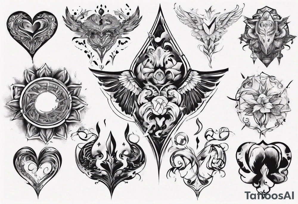 stylized "amor fati" tattoo idea