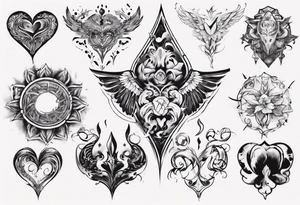 stylized "amor fati" tattoo idea