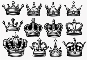 french king crown tattoo idea