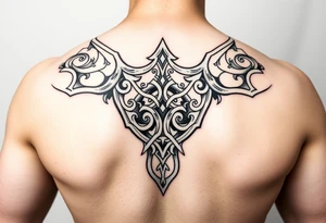 Shoulder plate armour Celtic tattoo idea