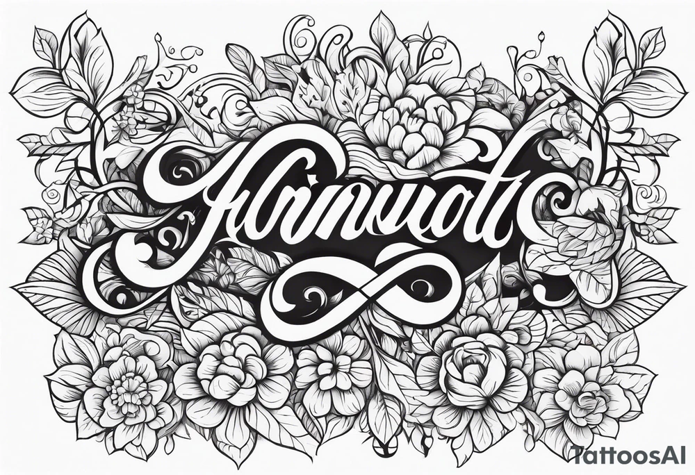 ornaments of flowers tattoo idea