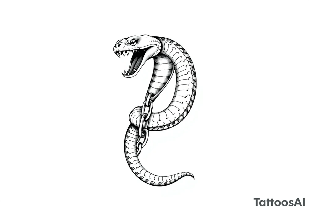 Chain and snake tattoo idea