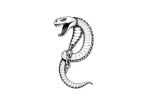 Chain and snake tattoo idea