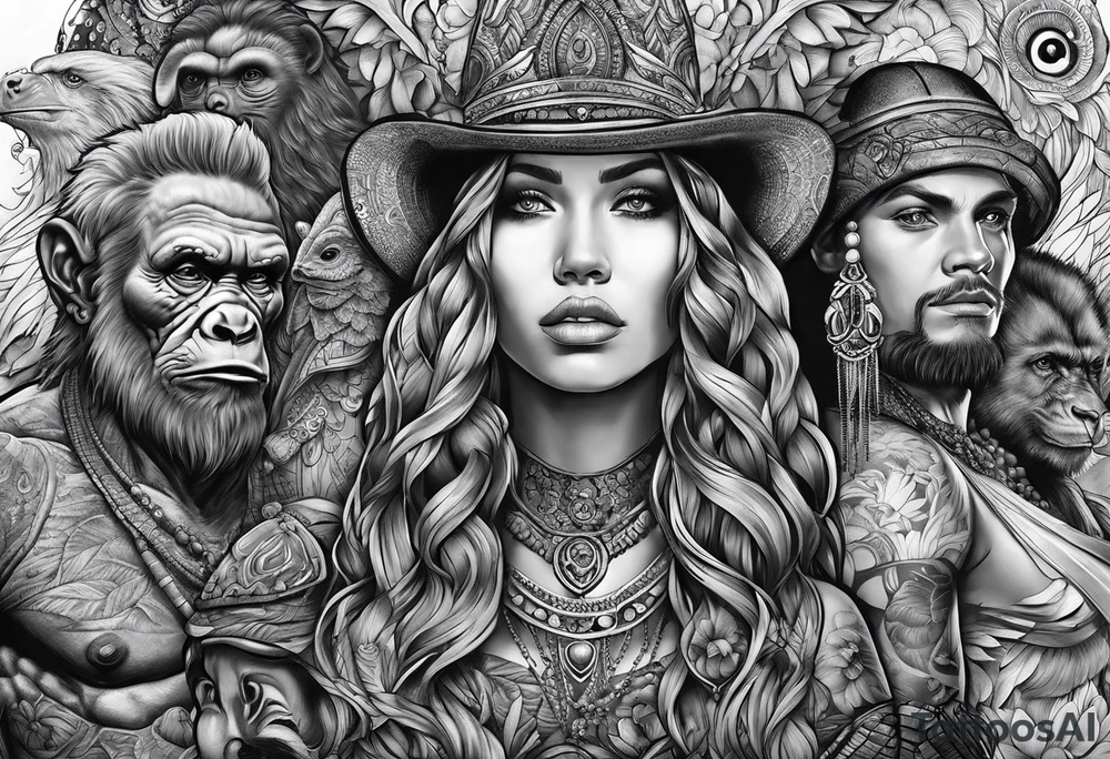 Human evolution tattoo idea