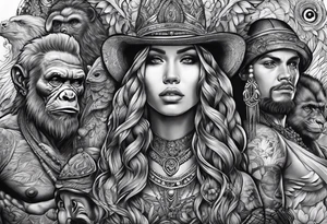 Human evolution tattoo idea