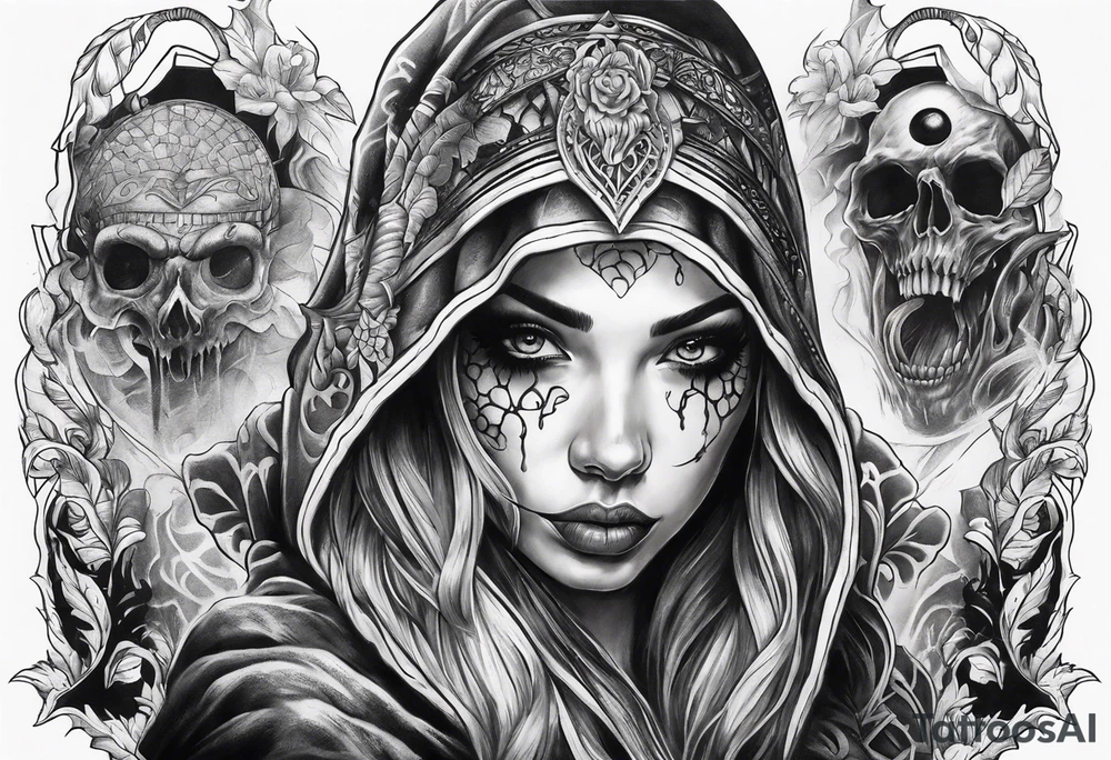 Horror sleeve tattoo idea
