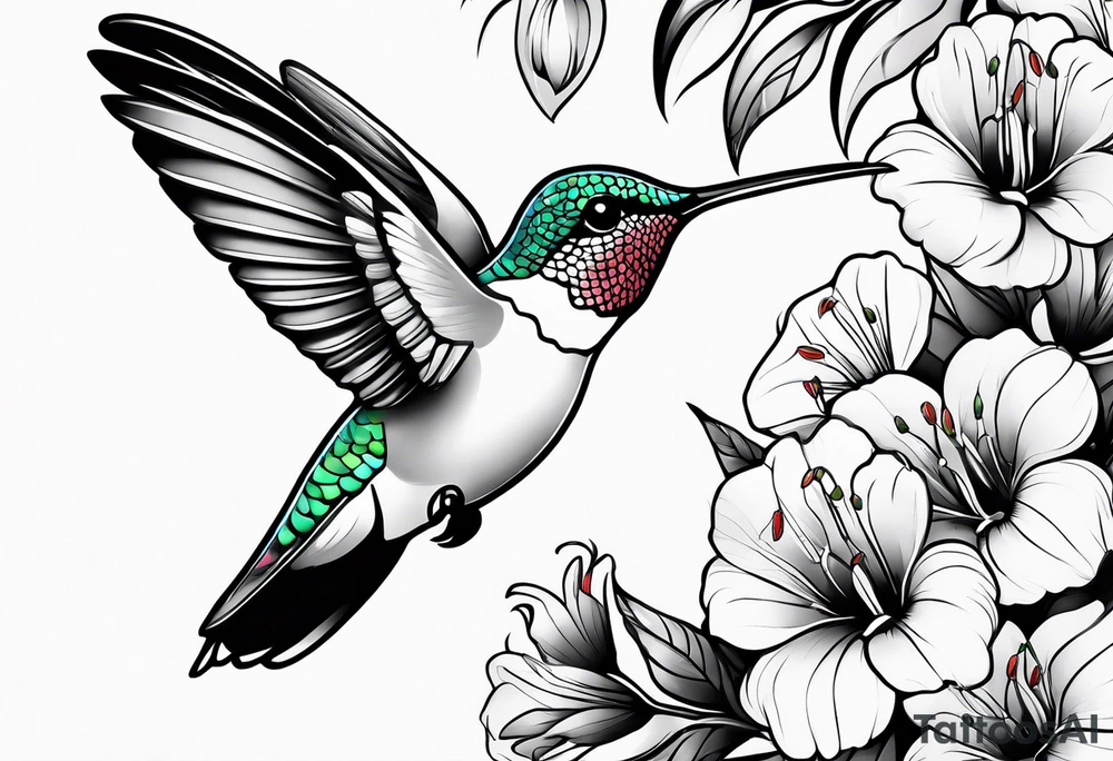 hummingbird tattoo idea