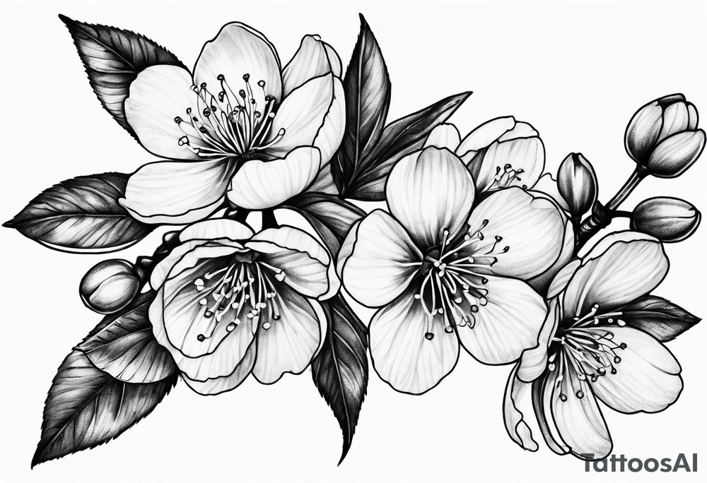 cherry blossoms tattoo idea