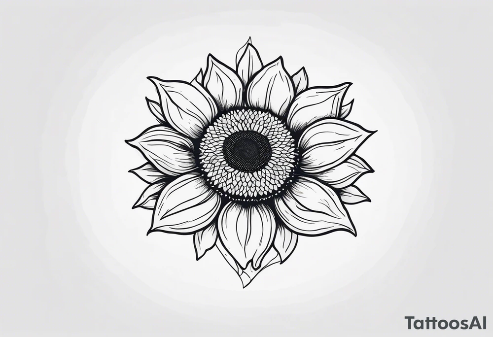 Sunflower infinity symbol tattoo idea