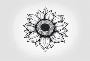 Sunflower infinity symbol tattoo idea