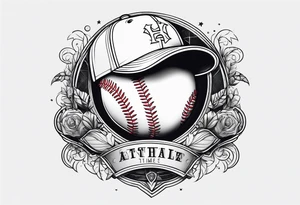 Baseball themed tattoo tattoo idea