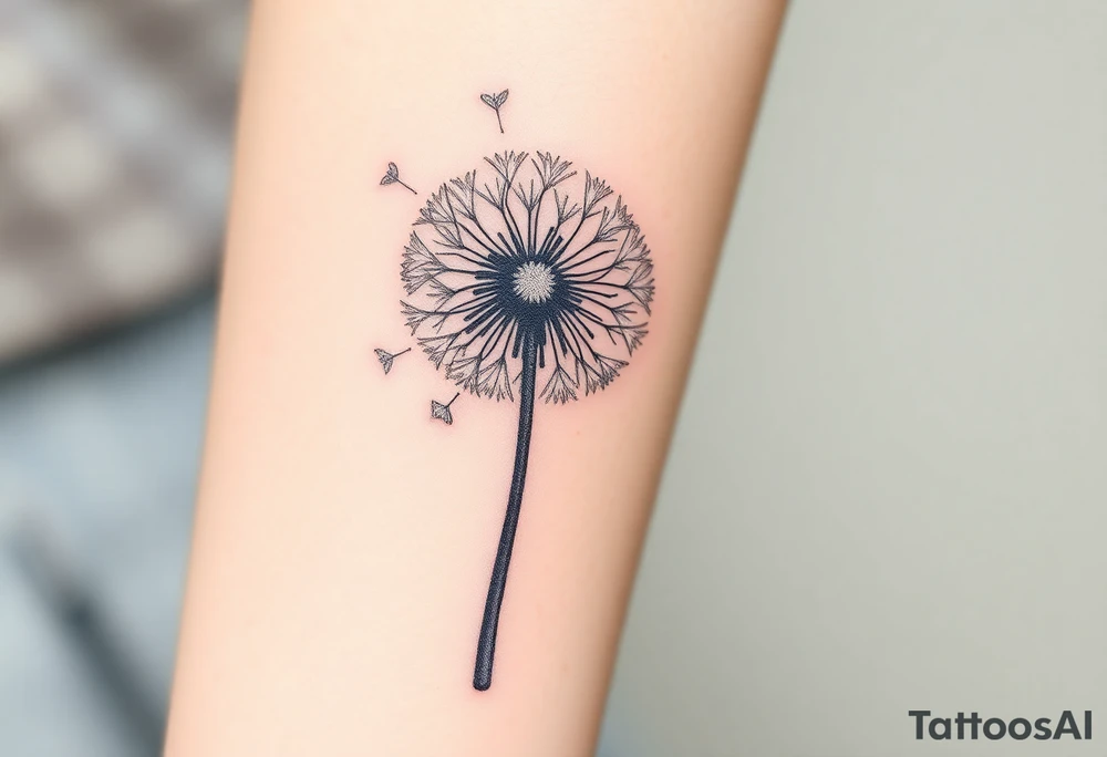 Dandelion real 
with shadows tattoo idea