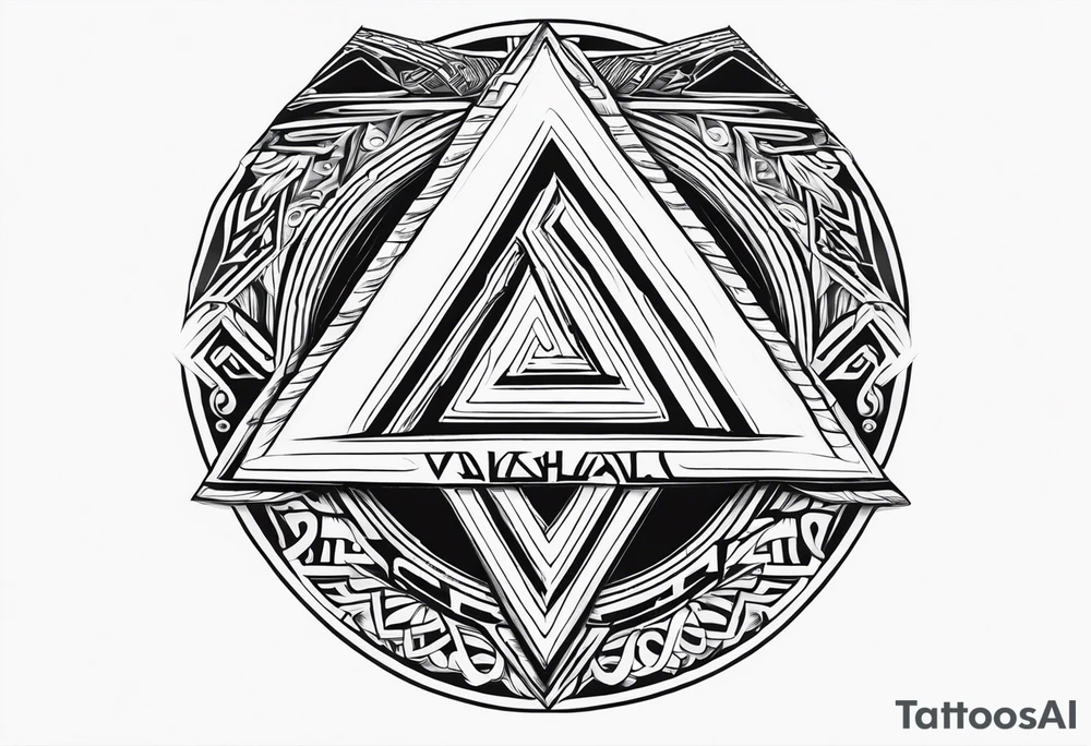 Valhalla sword shield valknut tattoo idea