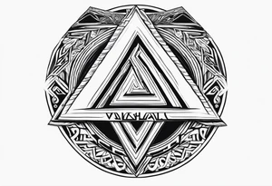 Valhalla sword shield valknut tattoo idea