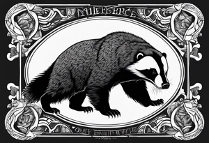 Angry Mc honey Badgers tattoo idea