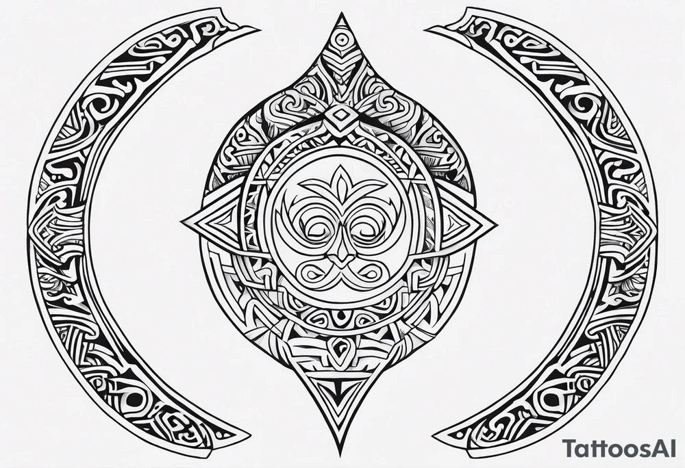 Maori back and neck tattoo tattoo idea
