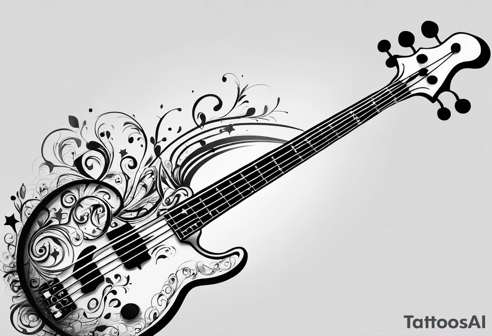 bass clef tattoo idea