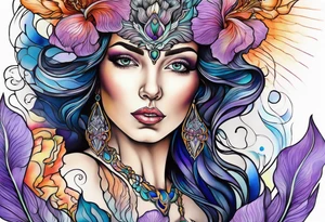 Goddess iris tattoo idea