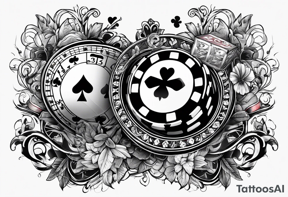 bet on me with gambling background tattoo idea